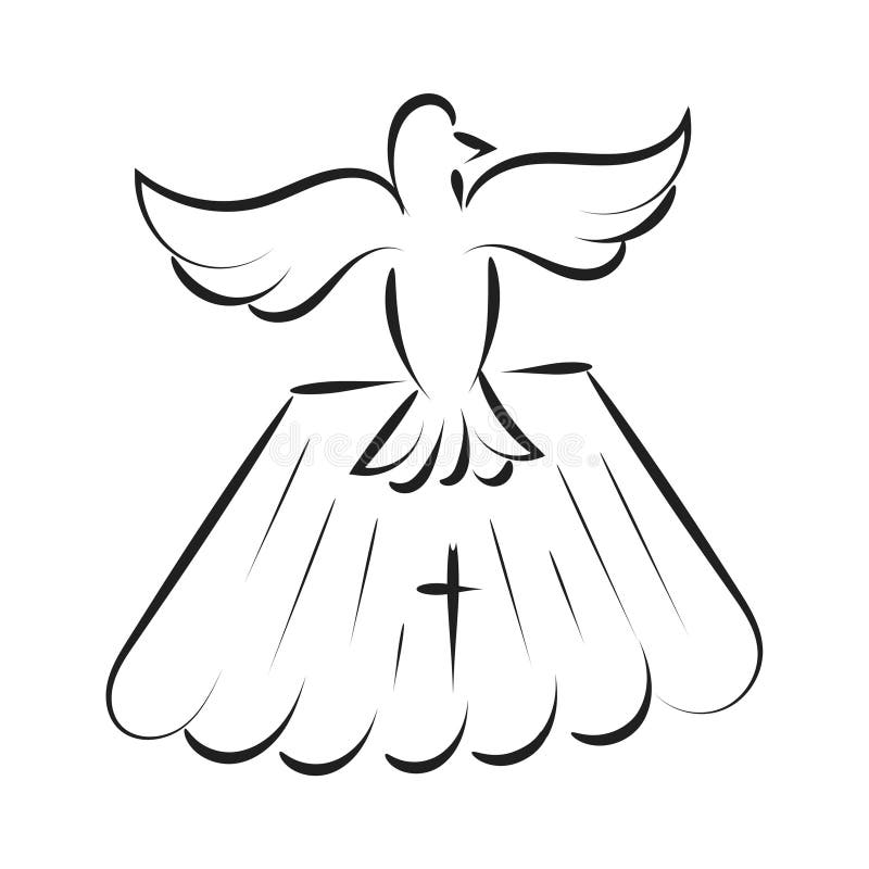 Catholic Baptism. Baptism Symbol Design Stock Vector - Illustration of ...