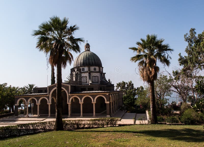 Catholic chapel on Mount of Beatitudes near Tabgha at the Sea of