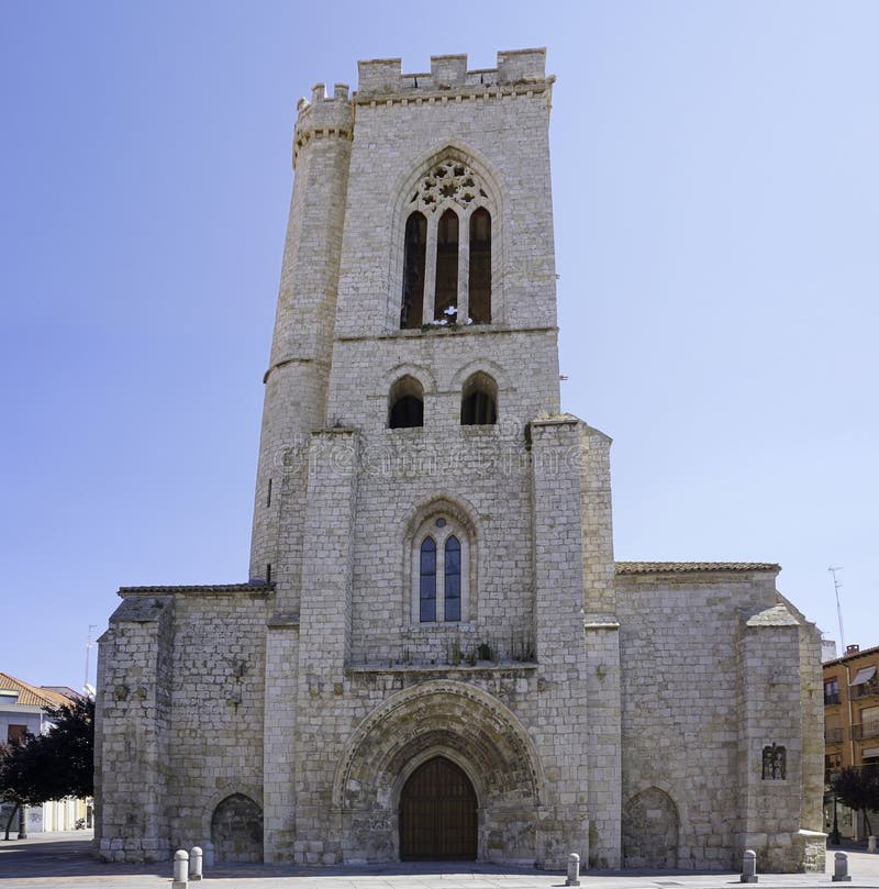 Catholic Church of San Miguel in Palencia Spain Stock Image - Image of ...