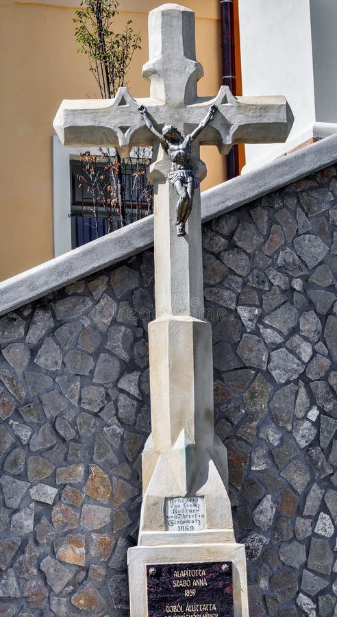 Catholic Cross at St. Mary`s Monastery in Radna 8 Stock Photo - Image ...