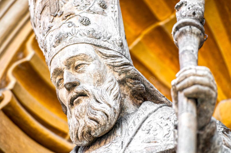 Catholic priest statue of Nice Cathedral. royalty free stock photography Catholic priest statue of Nice Cathedral. royalty free stock photography