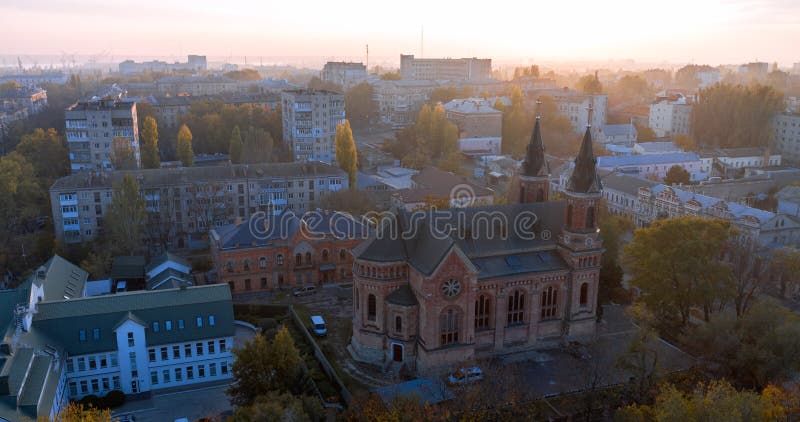 Catholic Temple. Church of St. Joseph. Ukraine. Nikolaev: November 14 ...