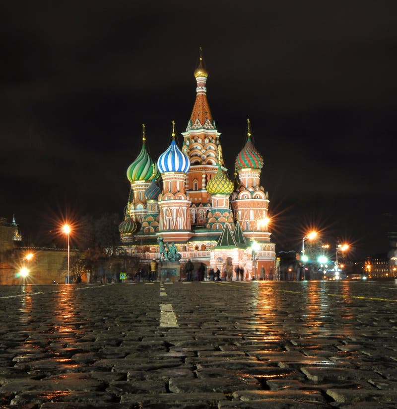 Cathédrale de basilic de saint à Moscou images stock