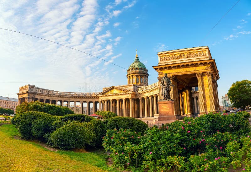 Cathédrale de Kazan dans le St Petersbourg, Russie photo stock Cathédrale de Kazan dans le St Petersbourg, Russie photo stock
