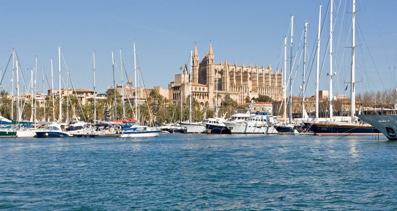 View on Cathedral of Palma de Mallorca, Spain. View on Cathedral of Palma de Mallorca, Spain