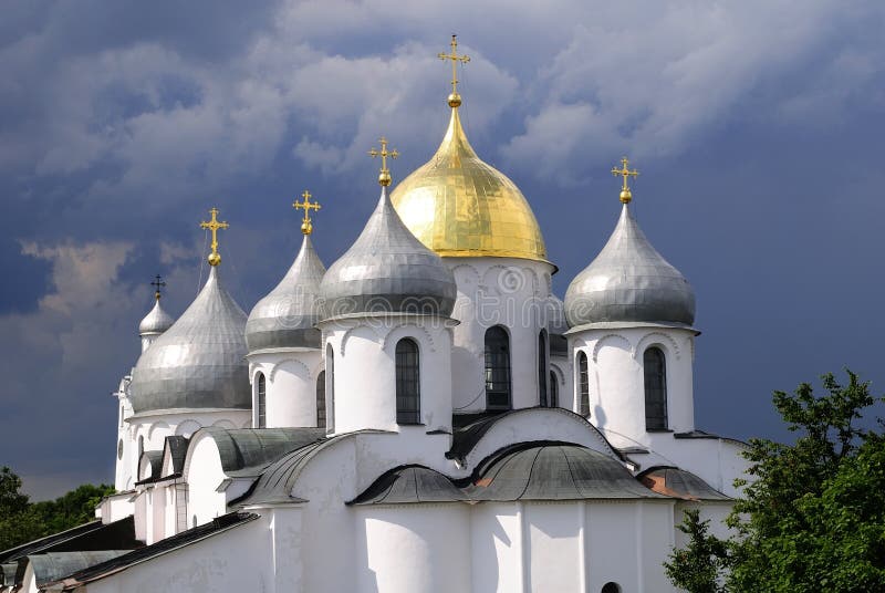 Cathédrale de rue Sophia dans Novgorod, Russie