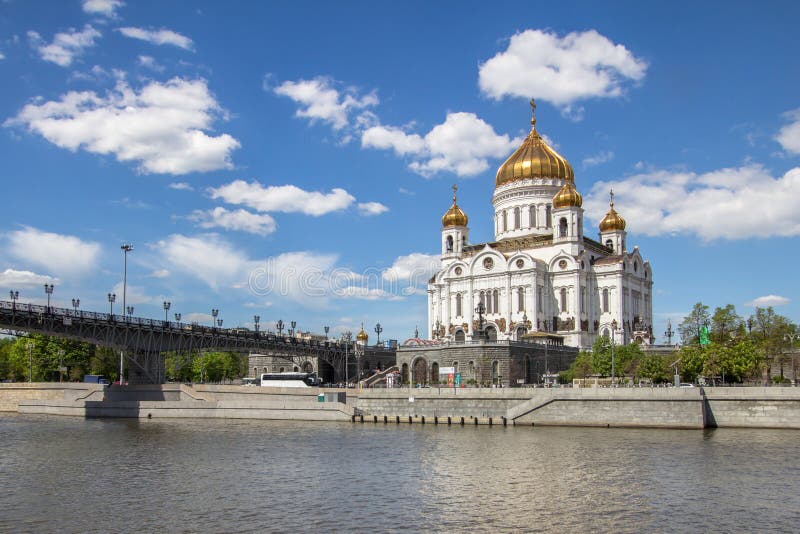 Cathédrale du Christ le sauveur à Moscou, Russie images libres de droits Cathédrale du Christ le sauveur à Moscou, Russie images libres de droits