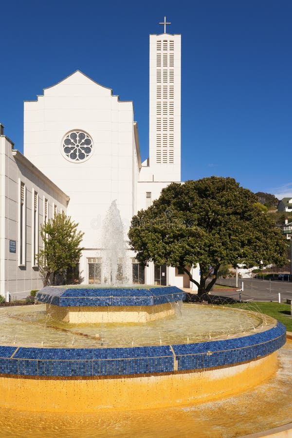 Cathédrale et Tait Fountain, Napier, Nouvelle-Zélande