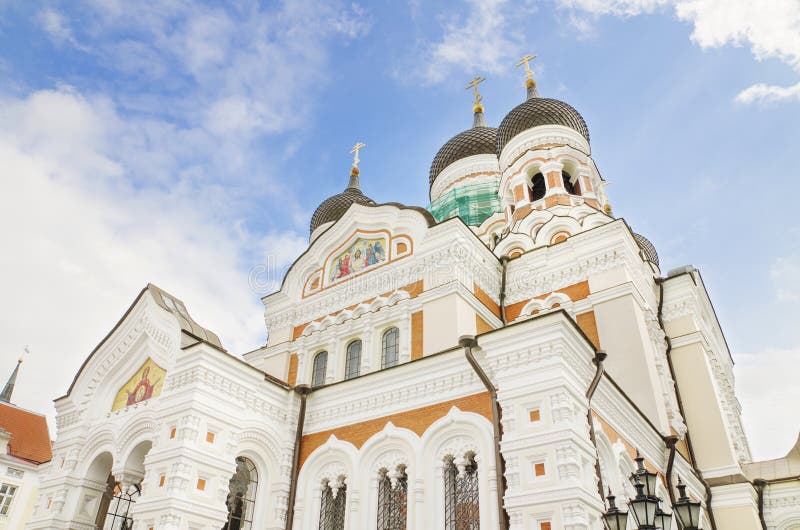 Cathédrale orthodoxe dans Tallin, Estonie. photos stock Cathédrale orthodoxe dans Tallin, Estonie. photos stock