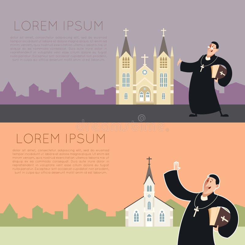 Catolic church banner1 stock illustration Catolic church banner1 stock illustration