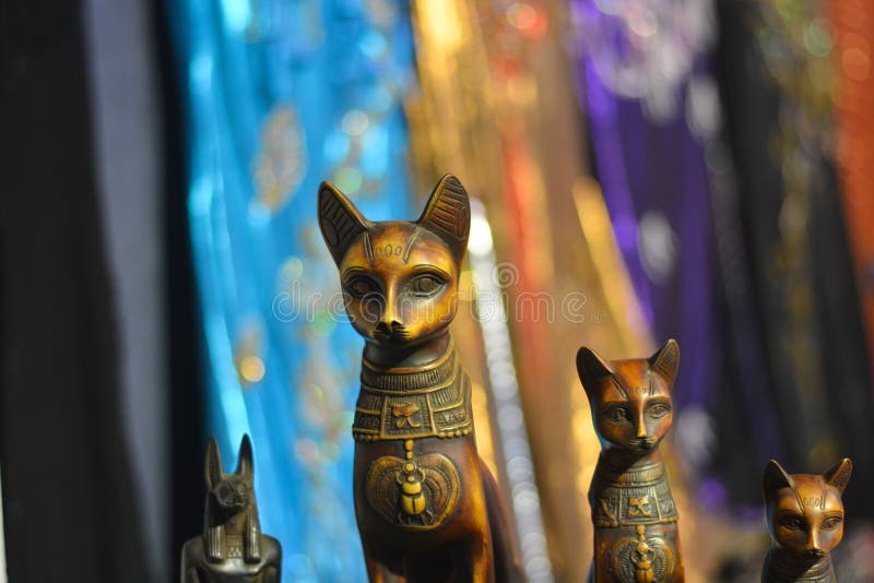 Cats and Pyramids Symbols of Ancient Egypt Stock Photo Image of