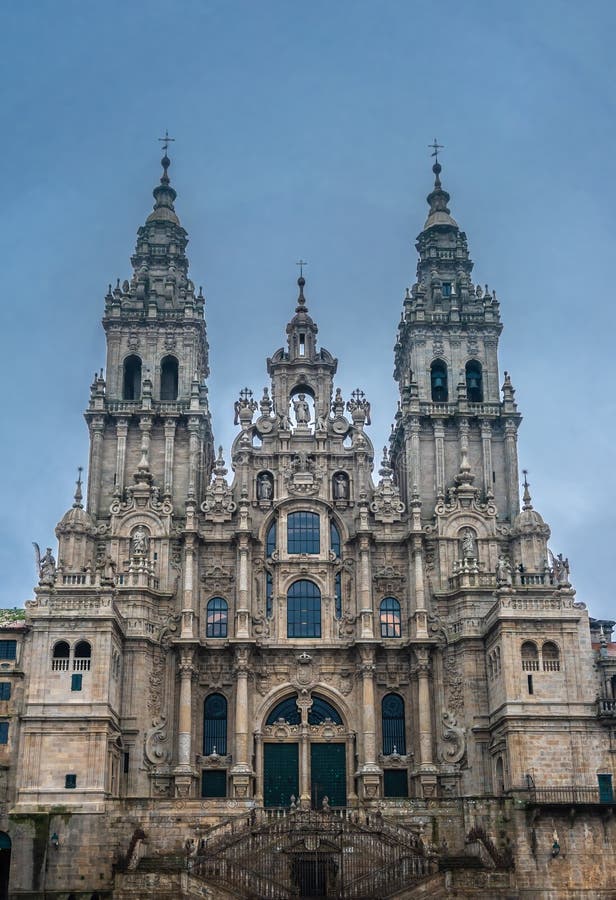 Storia Di Santiago De Compostela La Cattedrale Di Santiago De Compostela. La Galizia S Fotografia Stock