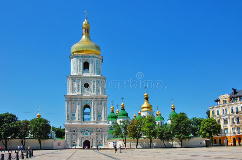 Cattedrale di Sophias del san, Kiev Ucraina fotografie stock libere da diritti Cattedrale di Sophias del san, Kiev Ucraina fotografie stock libere da diritti