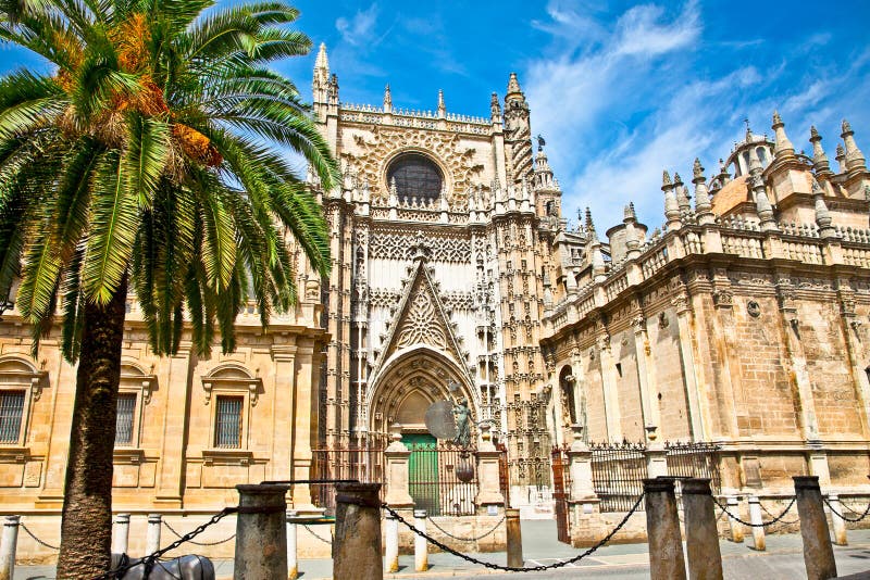 Cathedral of Saint Mary (Catedral de Santa Maria de la Sede) in Seville, Spain. Cathedral of Saint Mary (Catedral de Santa Maria de la Sede) in Seville, Spain.