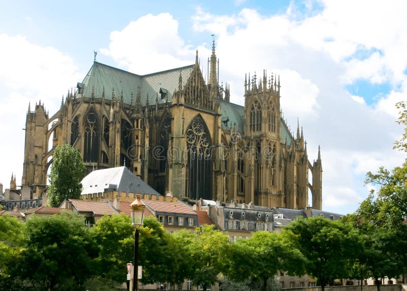 Cattedrale gotica, Metz immagini stock libere da diritti Cattedrale gotica, Metz immagini stock libere da diritti