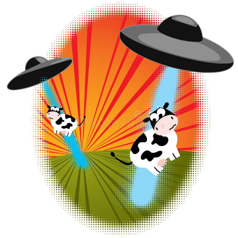 Cattle Abduction stock vector. Illustration of extraterrestrial - 43087457