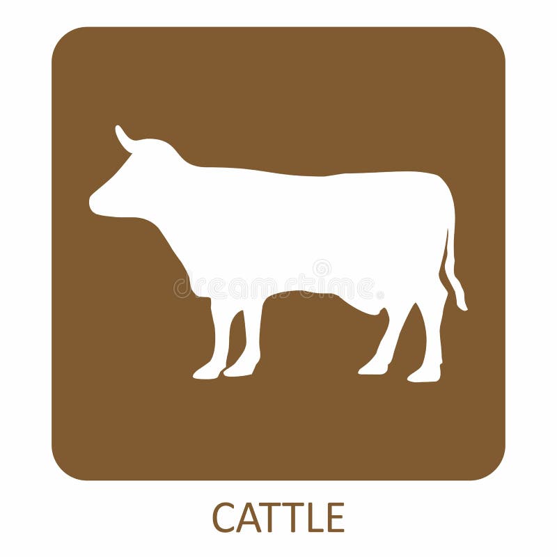 Cattle colorful icon stock illustration. Illustration of farm - 176934047