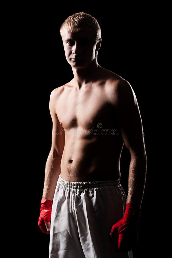 Boxer in black hood stock photo. Image of athlete, boxing 27020632