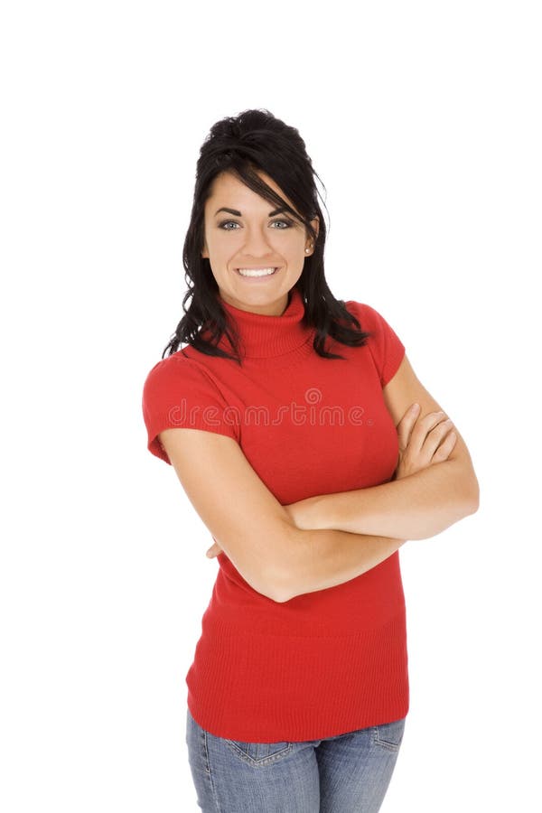 Caucasian Female stock photo. Image of friendly, portrait 7625526