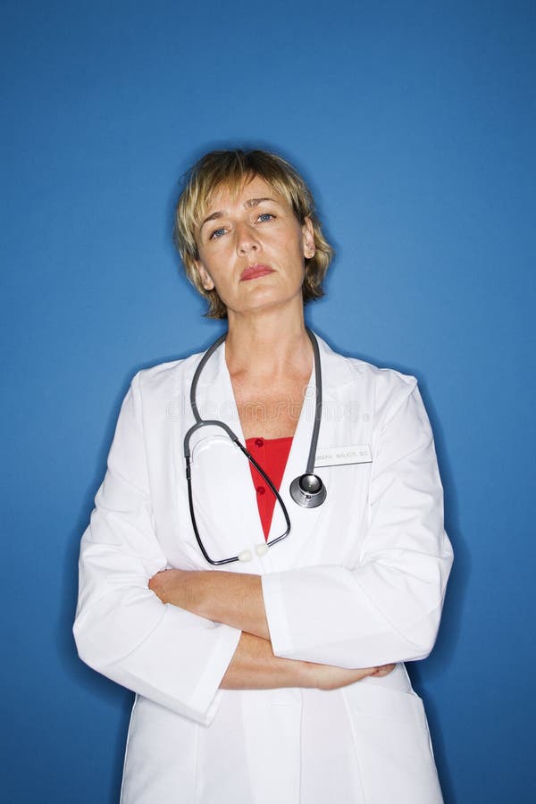 Caucasian female doctor. stock photography