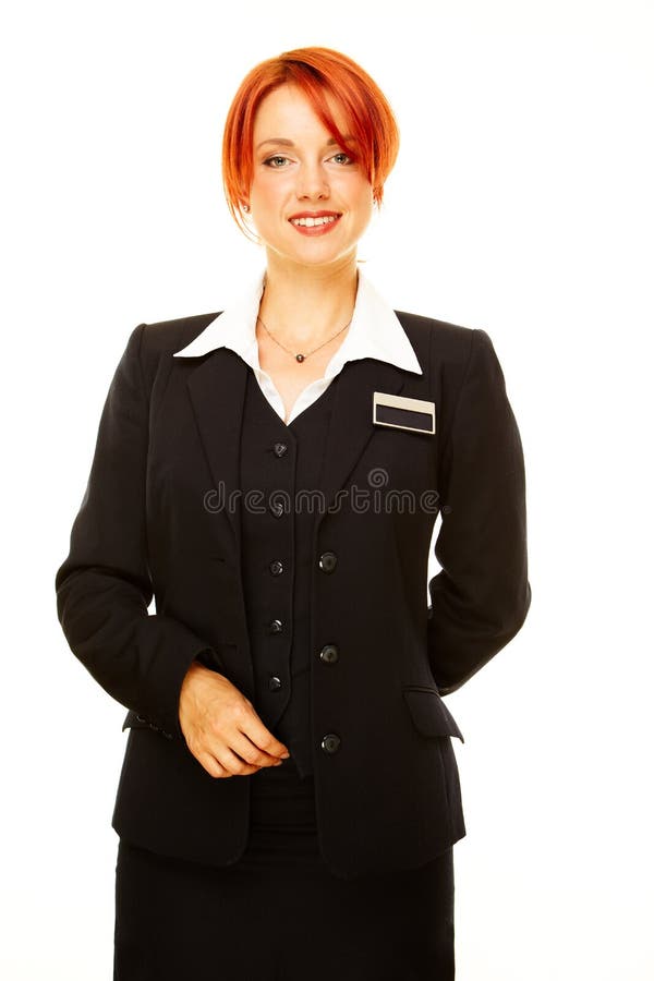 Caucasian woman as hotel worker