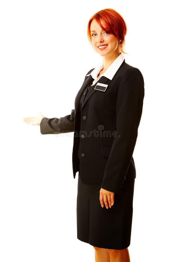 Caucasian woman as hotel worker