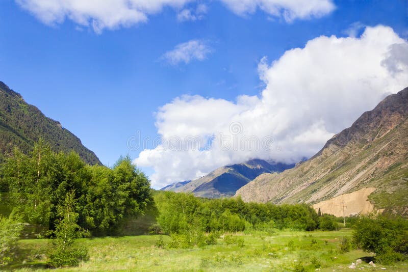 Caucasus green mountains