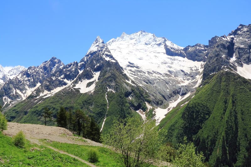 Caucasus mountains in Russia