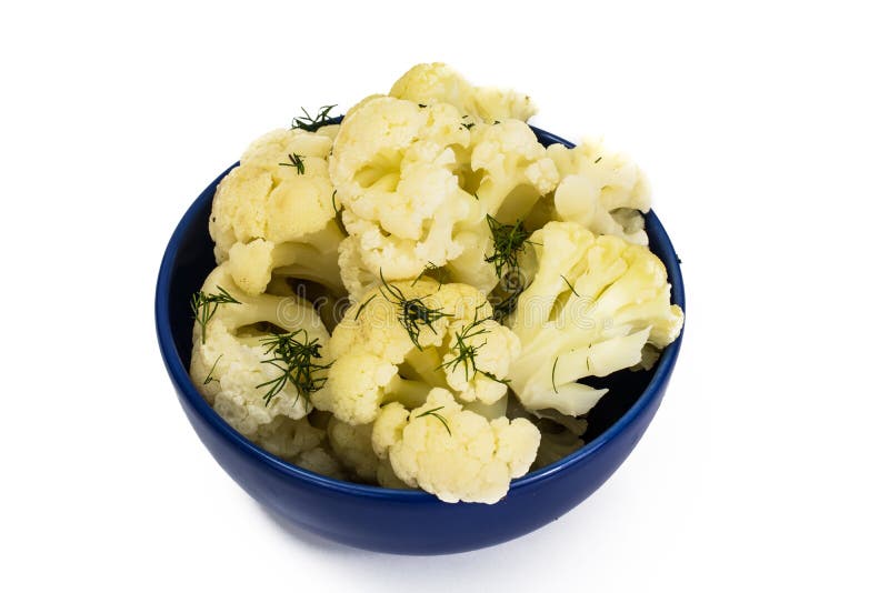 Boiled Cauliflower for Vegetarian and Dietary Food Stock Image Image