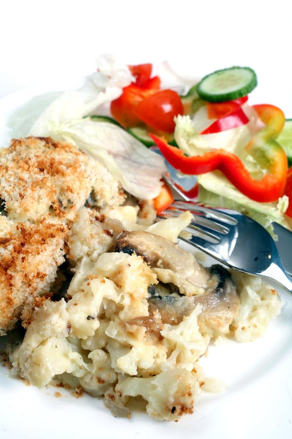 Cauliflower Cheese and Mushrooms Vertical Stock Image Image of tomato