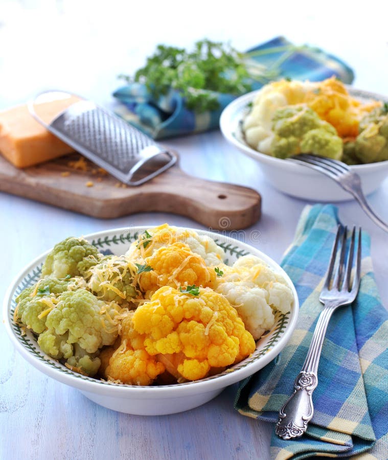 Cauliflower Gratin with Cheese Stock Photo Image of healthy, meal