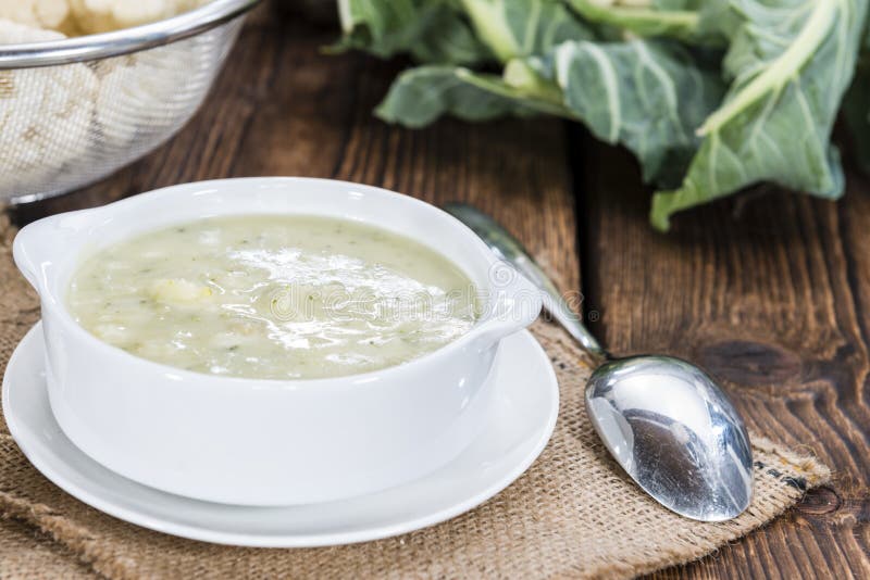 Cauliflower Soup in a bowl