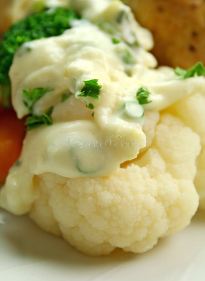 Cauliflower and White Sauce Stock Photo Image of lunch, parsley 8779944
