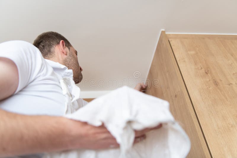 Caulk Sealant Application Silicone Installing in House Stock Image