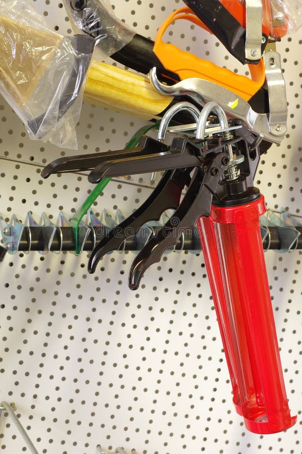 Caulking gun stock image. Image of seal, tools, tube 91003079