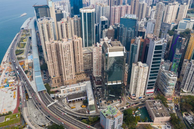 Aerial View of Hong Kong City Editorial Photo - Image of modern