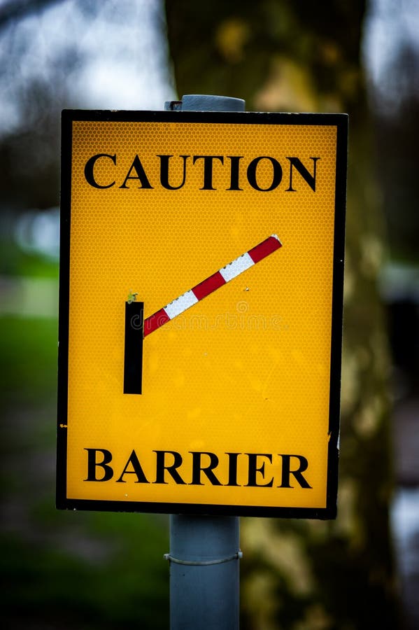 Caution barrier sign stock image. Image of general, barrier 64464849