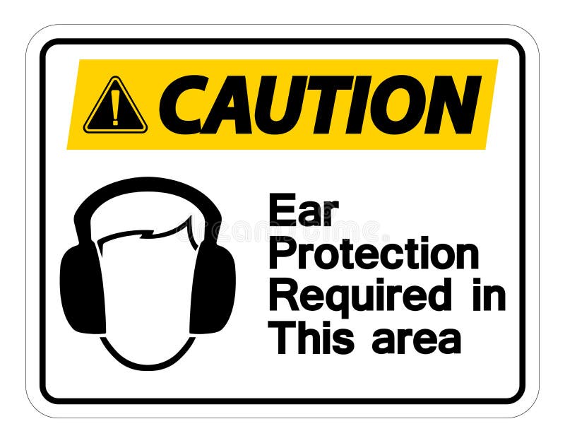 Symbol Caution Forklifts in Operation Sign on White Background Stock