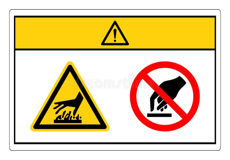 Caution Hot Surface Do Not Touch Symbol Sign, Vector Illustration, Isolate On White Background Label. EPS10 vector illustration