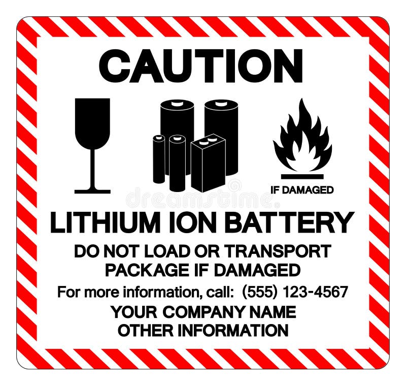 Caution Lithium Ion Battery Symbol Sign, Vector Illustration, Isolate On White Background Label. EPS10