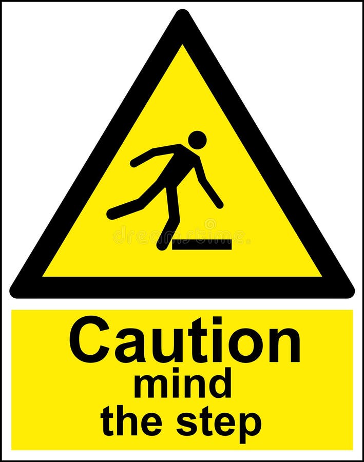 mind the step sign 