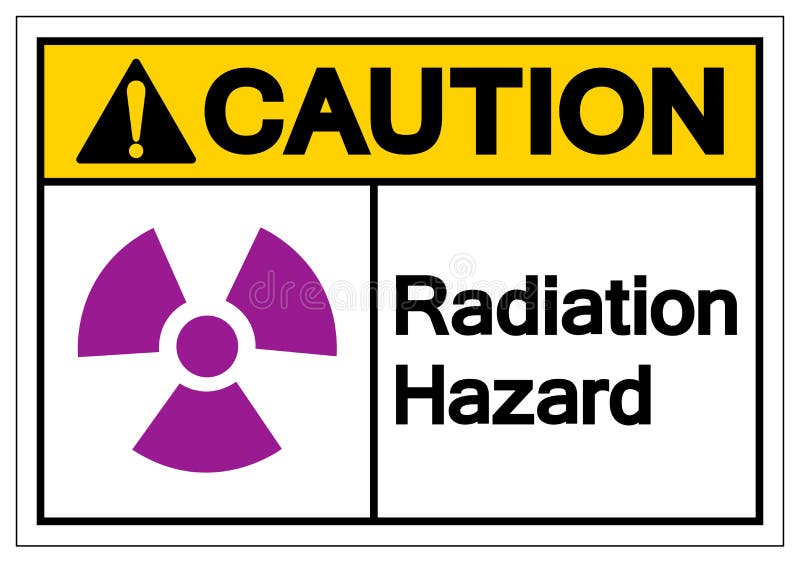 Caution Radiation Hazard Symbol Sign, Vector Illustration, Isolate On White Background Label. EPS10 vector illustration
