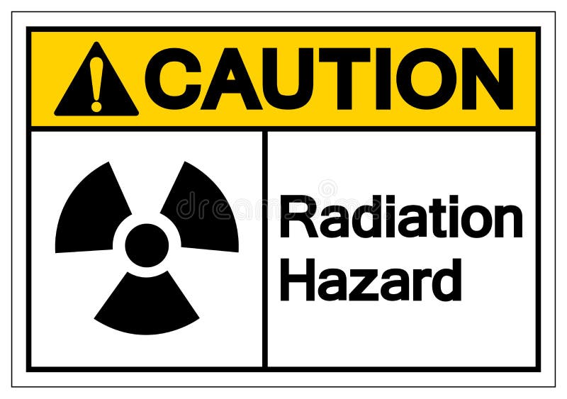 Caution Radiation Hazard Symbol Sign, Vector Illustration, Isolate On White Background Label. EPS10 royalty free illustration