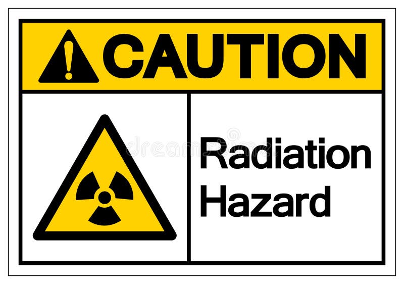 Caution Radiation Hazard Symbol Sign,Vector Illustration, Isolated on ...