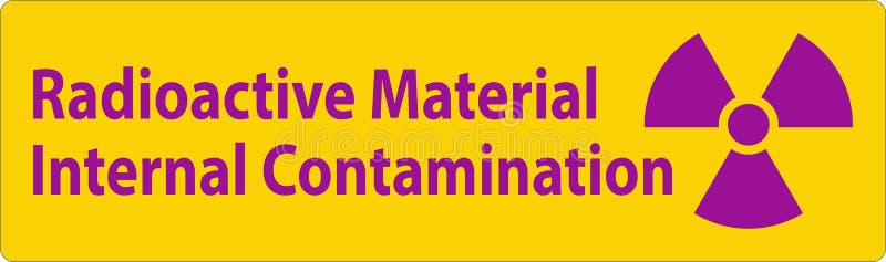 Caution Radiation Sign Radioactive Material Internal Contamination stock illustration