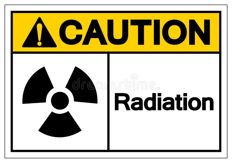 Caution Radiation Symbol Sign, Vector Illustration, Isolate On White Background Label. EPS10 vector illustration