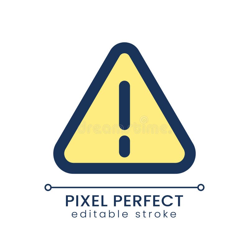 Warning pixel perfect linear ui icon. Exclamation mark in circle. Pay  attention. GUI, UX design. Outline isolated user interface element for app  and web. Editable stroke 12695071 Vector Art at Vecteezy