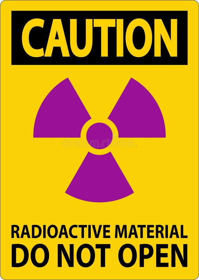 Caution Radioactive Material Yellow Sign Stock Illustrations 919