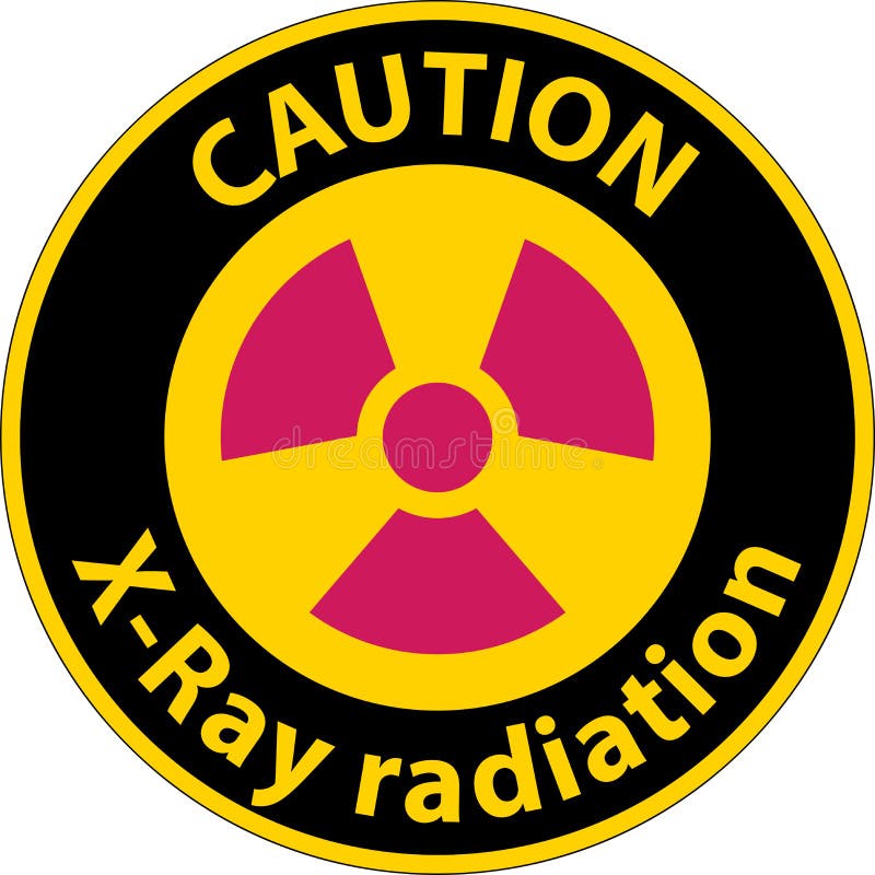 Caution Sign x-ray radiation On White Background vector illustration