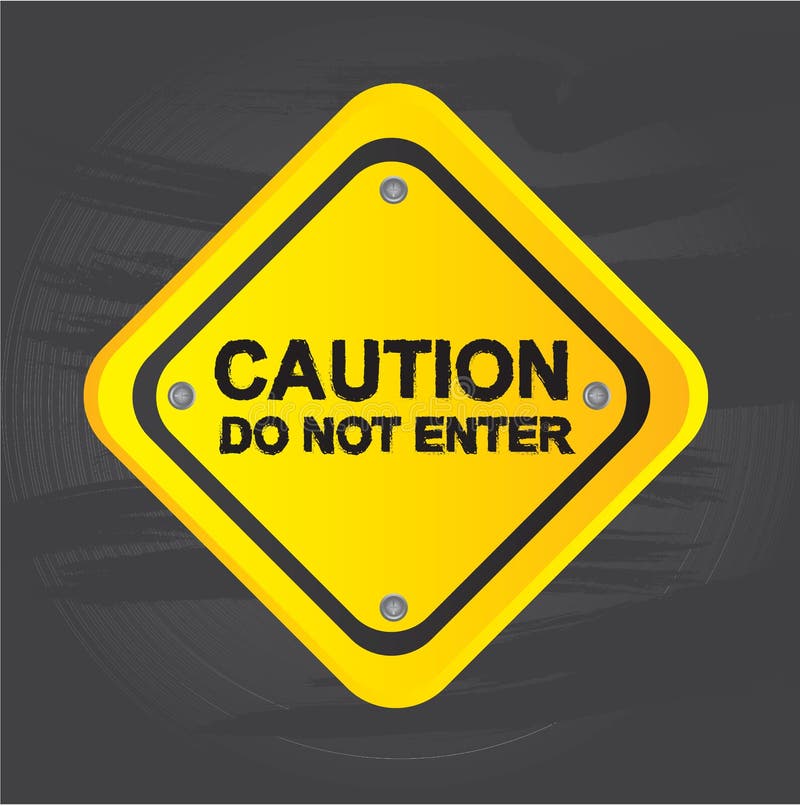 Caution signal vector illustration